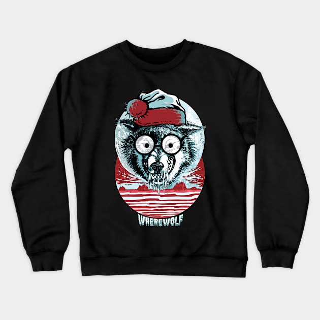 Where Wolf Winter Werewolf Crewneck Sweatshirt by WeaselPop